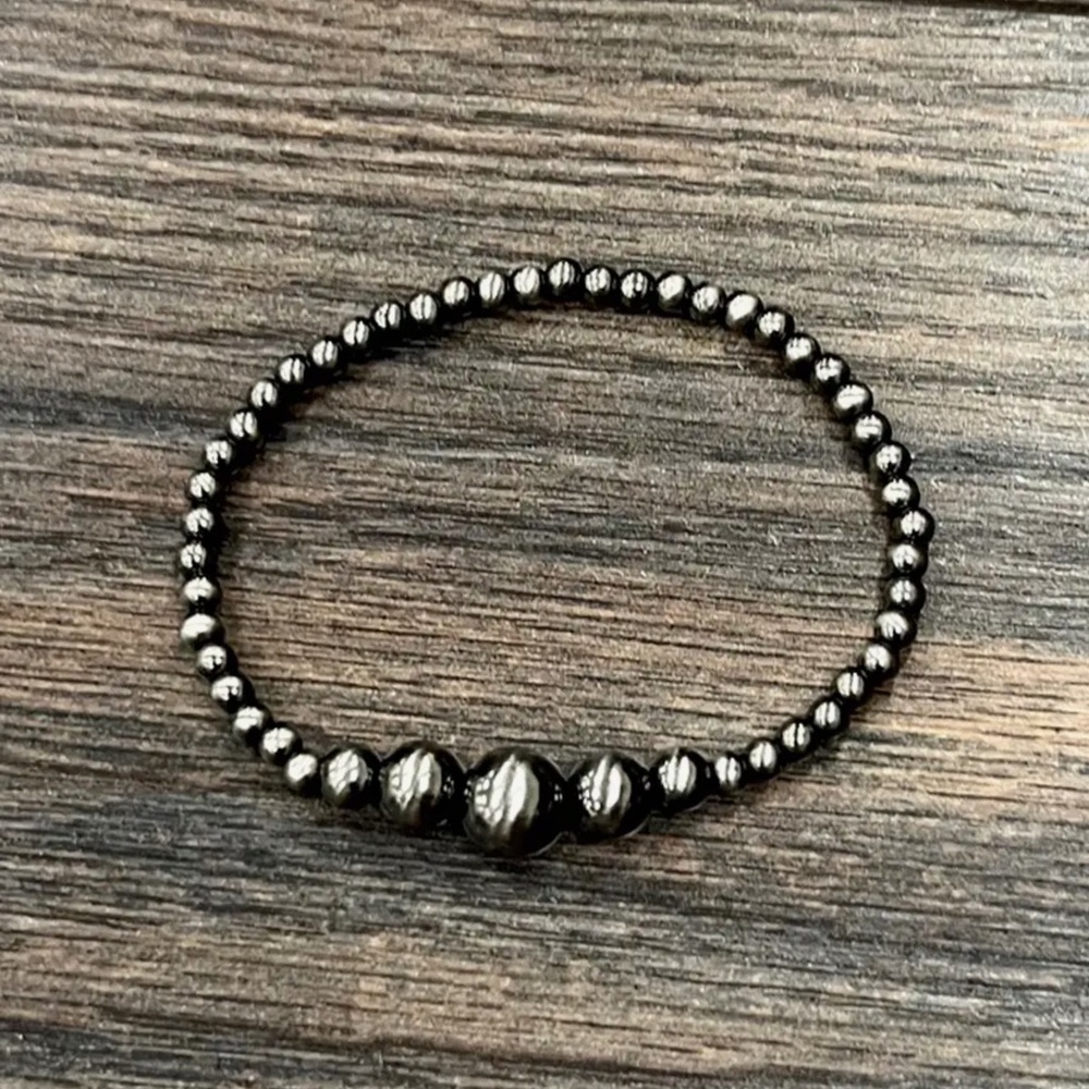 Handmade Polish Navajo Bead Stretch Bracelet